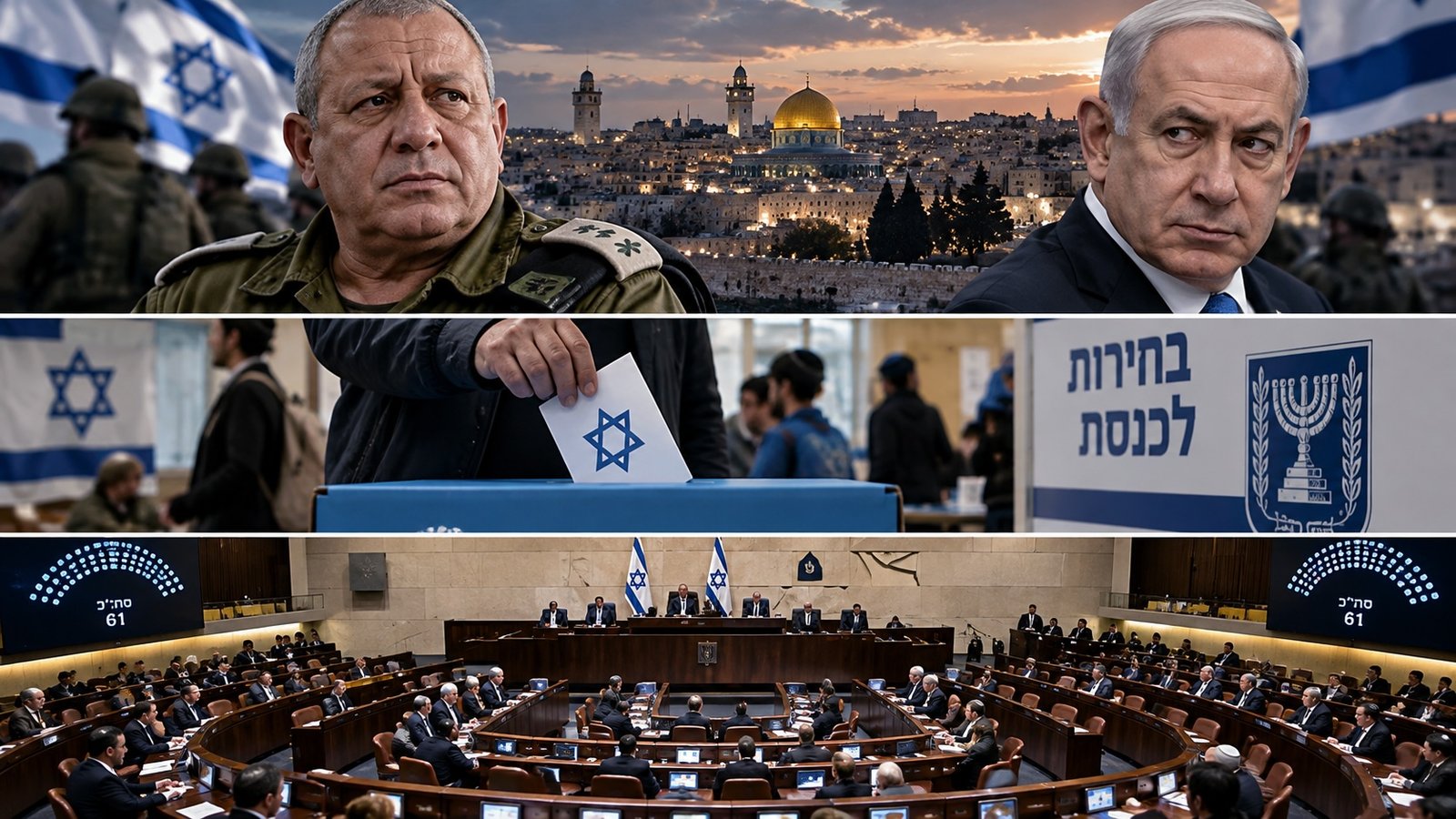 Elecciones en Israel, Gadi Eisenkot, Benjamin Netanyahu, Tel Aviv, Jerusalén