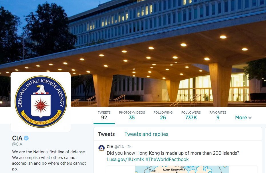 CIA, Twitter