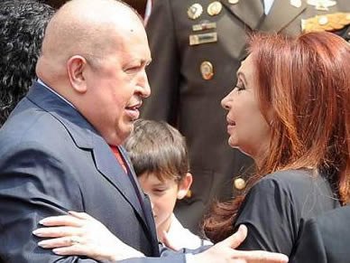 Cristina y Hugo Chávez