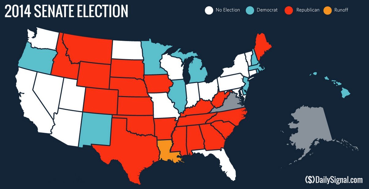 Estados Unidos, mapa de las Legislativas