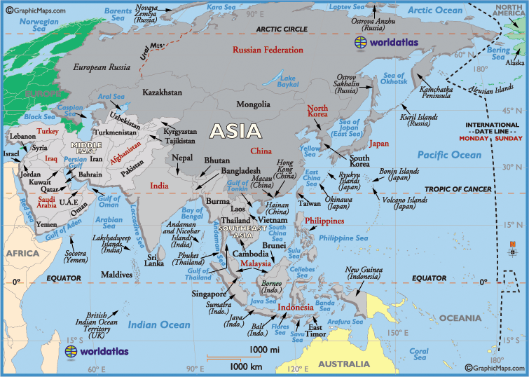Mapa de Asia