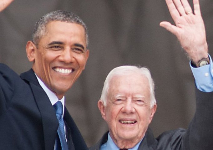 Barack Obama y Jimmy Carter