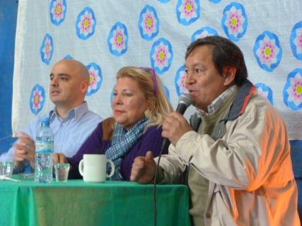 Mariano Alvarez, Elisa Carrió y Héctor 'Toty' Flores