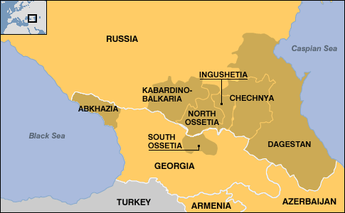 Cáucaso Norte, mapa