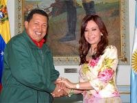 Hugo Chávez y Cristina Fernández