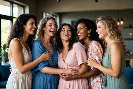 Reunión de chicas en casa