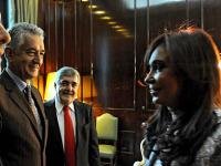 Alberto Rodríguez Saá, con Cristina, Macri y Das Neves - La Nación