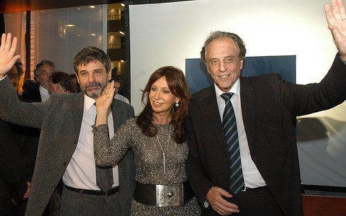 Daniel Filmus, Cristina Fernández y Carlos Heller