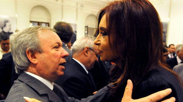 Gobernador Daniel Peralta y Presidente Cristina Wilhelm de Kirchner