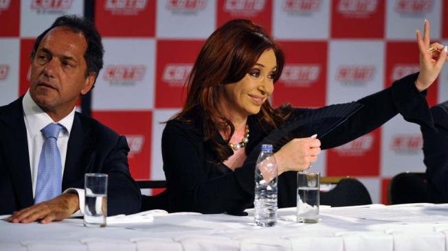 Daniel Scioli y Cristina Fernández