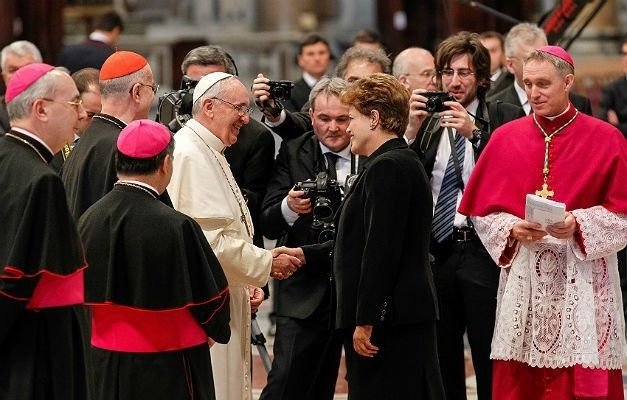 El Papa Francisco y Dilma Rousseff