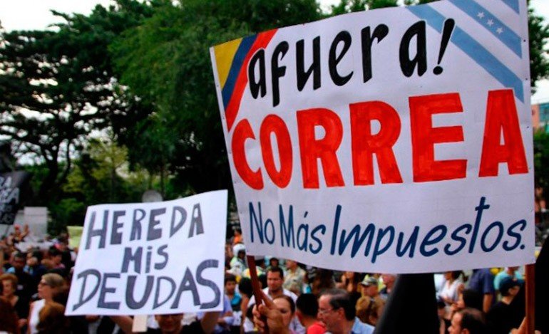 Ecuador, marchas contra Correa