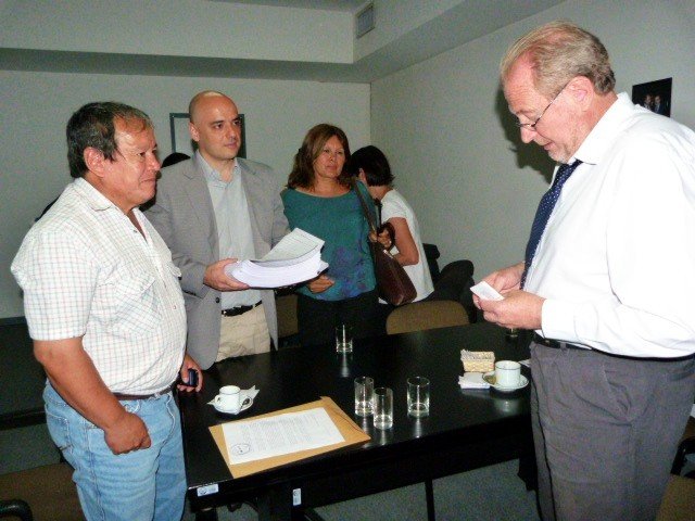 Héctor Flores y Mariano Alvarez, en la Defensoría del Pueblo