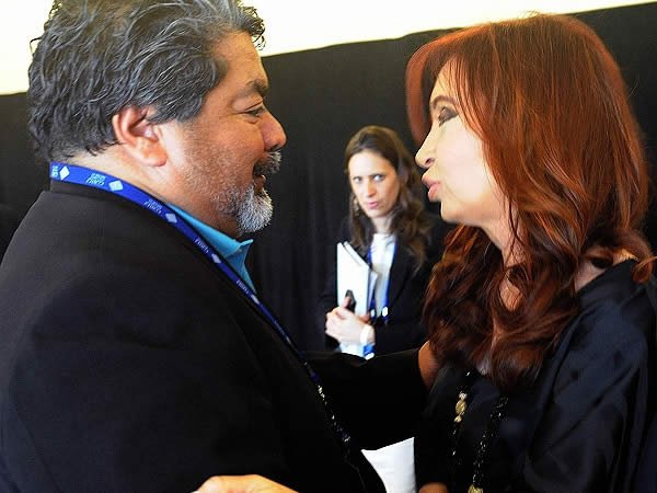 Gerardo Martínez (UOCRA) y Cristina E. Fernández Wilhelm