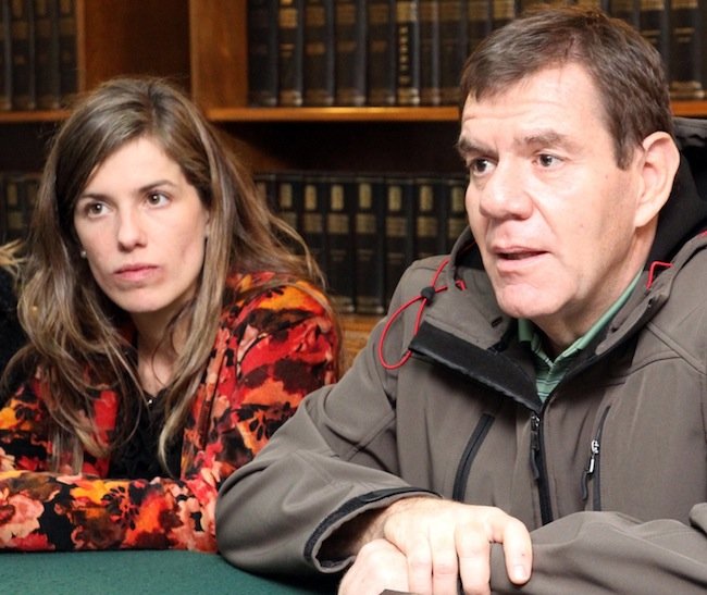 Guillermo Montenegro, junto a Laura Aprile