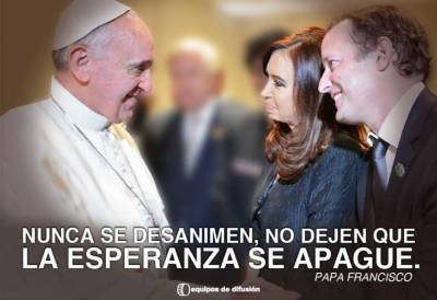 Martín Insaurralde, Cristina Kirchner Wilhelm y el Papa Francisco