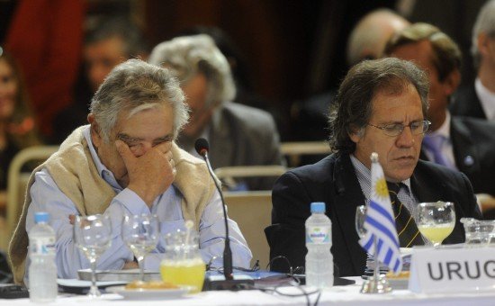 Presidente José Mujica -izq.- y Canciller Luis Almagro (der.)
