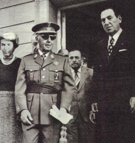 Juan Domingo Perón y Francisco Franco