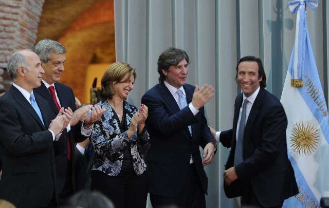 Hernán Lorenzino, junto a Boudou y Ricardo Lorenzetti