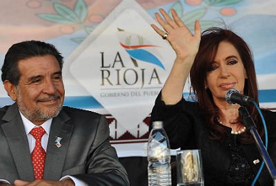 Luis Beder Herrera, Gobernador de La Rioja, con Cristina Fernández