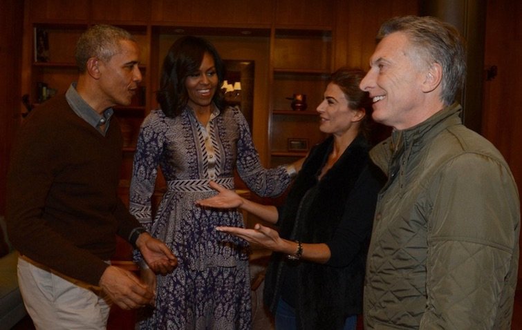 Macri, Obama, Michelle, Juliana