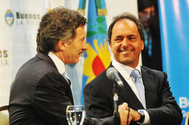Mauricio Macri y Daniel Scioli