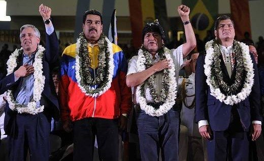 Nicolás Maduro, Evo Morales, Rafael Correa