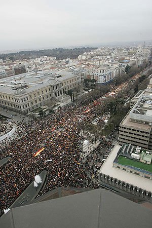 Marcha contra ETA en España. Foto: El Mundo