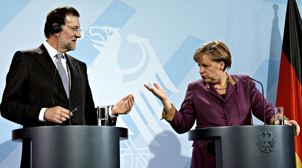 Angela Merkel y Mariano Rajoy