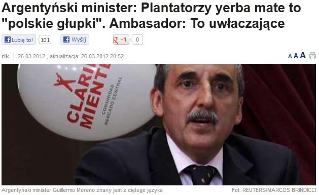Guillermo Moreno en Gazeta.pl