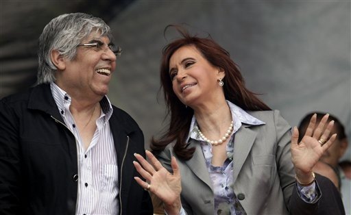 Hugo Moyano y Cristina Fernández, Presidente de la Nación