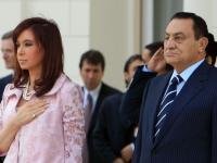Hosni Mubarak junto a la Presidente Cristina Fernández