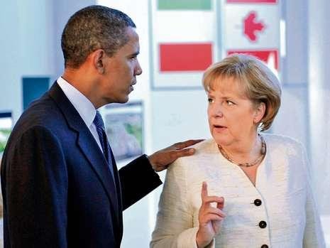 Barack Obama y Angela Merkel
