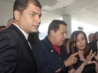 Rafael Correa, Chávez, Cristina