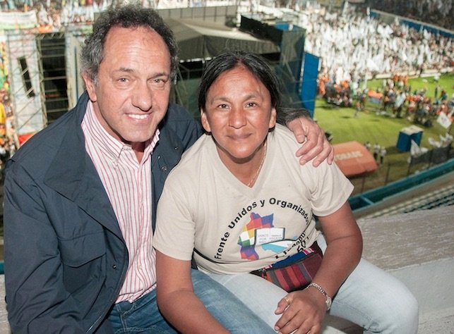 Daniel Scioli y Milagro Sala