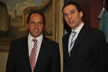 Daniel Scioli y Roberto Reale