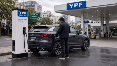 Carga de auto eléctrico en estaciones YPF, Buenos Aires, Movilidad eléctrica, Miguel Arregui