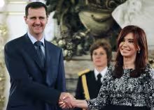 Presidente Cristina Fernández Wilhelm y Bashar al-Assad, de Siria