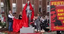 Alemania, Gelsenkirchen, Estatua de Lenin