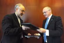 Héctor Timerman, junto a su colega Ali Akbar Salehi