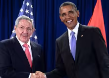 Barack Obama y Raúl Castro