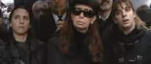 Cristina Fernández Wilhelm en el reciente acto por AMIA