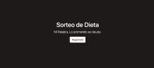 Javier Milei Mi Palabra, Registrarse para participar del sorteo de la dieta de Milei