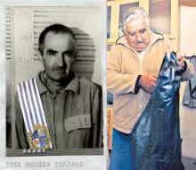 José Mujica como guerrillero (ayer) y como presidente (hoy)