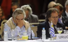 Presidente José Mujica -izq.- y Canciller Luis Almagro (der.)