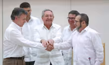 Juan Manuel Santos, Raúl Castro, FARC, Narcotráfico, Terrorismo internacional