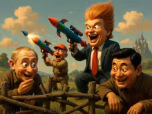 Putin, Xi Jinping, Donald Trump, Bibi Netanyahu