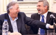 Néstor Kirchner y Agustín Rossi