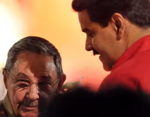 Raúl Castro y Nicolás Maduro