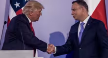 Trump en Polonia, Duda